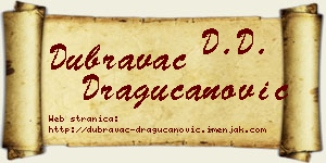 Dubravac Dragucanović vizit kartica